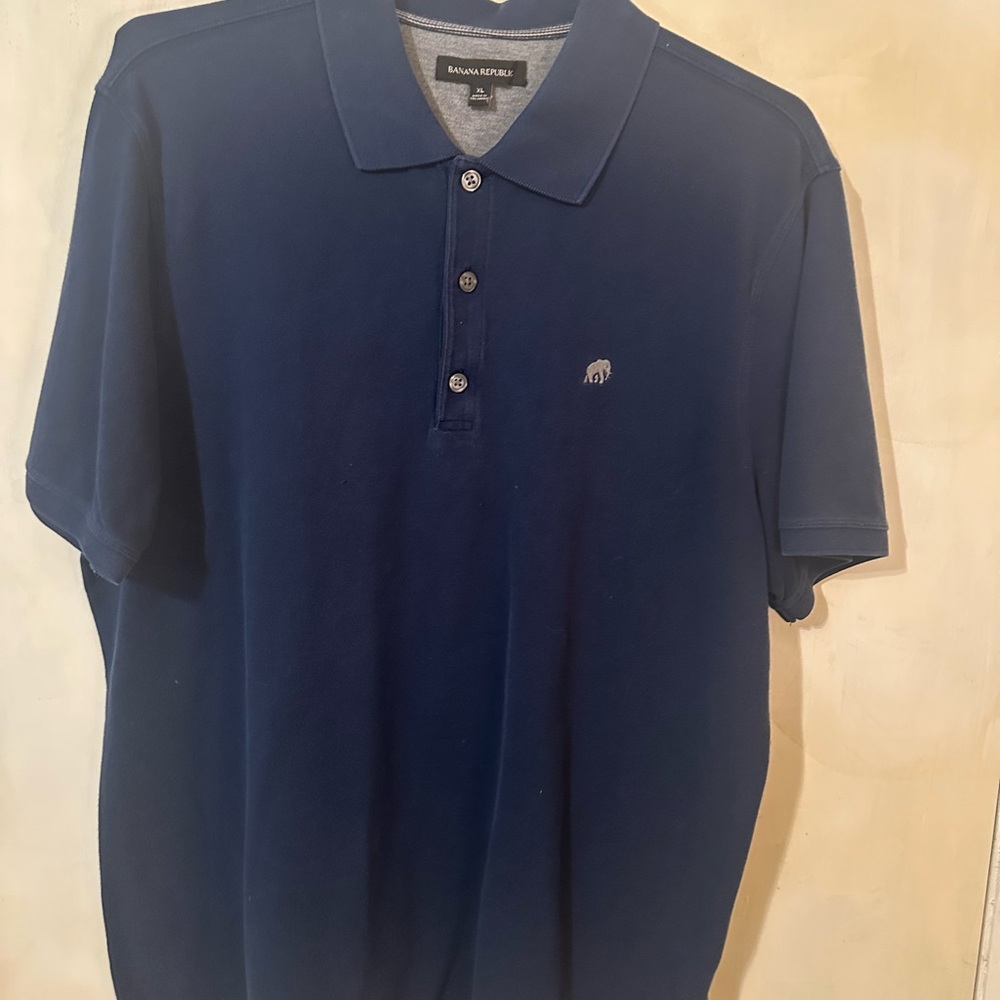 Banana Republic Men's Dark Blue Polo Shirt